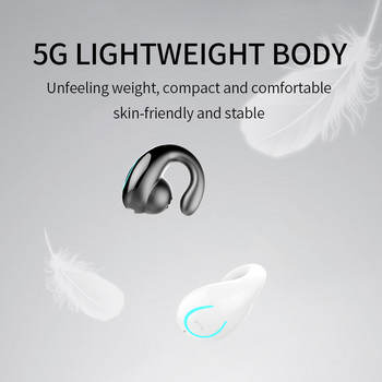 YX08 Bluetooth Headset 5.0tws Single Earless Clip On Sound Reduction Stereo Motion Touch Mini Wireless headset
