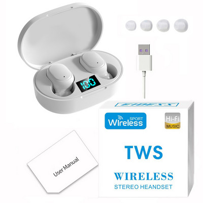 TWS E6S bežične bluetooth 5.0 slušalice digitalne slušalice stereo slušalice led zaslon slušalica sport za telefon xiaomi iphone