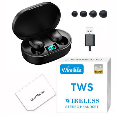 TWS E6S bežične bluetooth 5.0 slušalice digitalne slušalice stereo slušalice led zaslon slušalica sport za telefon xiaomi iphone