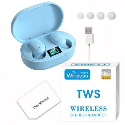 TWS E6S bežične bluetooth 5.0 slušalice digitalne slušalice stereo slušalice led zaslon slušalica sport za telefon xiaomi iphone