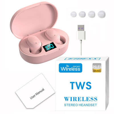 TWS E6S bežične bluetooth 5.0 slušalice digitalne slušalice stereo slušalice led zaslon slušalica sport za telefon xiaomi iphone