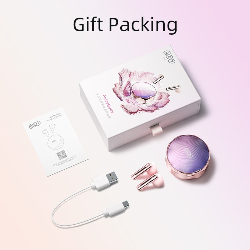 ΝΕΑ Ακουστικά QCY T21 FairyBuds Ακουστικά Bluetooth 5.3 Ακουστικά 68ms χαμηλής καθυστέρησης Ακουστικά με ένα πάτημα για φωτογραφία Συσκευασία δώρου TWS Earbud