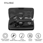 Originalios SYLLABLE YYK-520 belaidės sportinės ausinės, tinkančios BT V5.1 žemųjų dažnių triukšmo mažinimui SYLLABLE YYK-520 garsumo valdymo ausinės