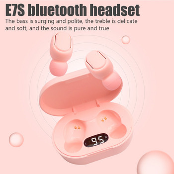 TWS E7S Fone Bluetooth слушалки Безжични слушалки за Xiaomi шумопотискащи слушалки с микрофон Безжични Bluetooth слушалки