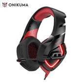 ONIKUMA K1-B Gaming Headset Gamer με ευέλικτα ενσύρματα ακουστικά μικροφώνου για PS4 Xbox One Computer Gamer PC