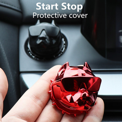 Personalitate Bătăuș Câine Interior Mașină Aprindere Motor Buton Pornire Oprire Husă de protecție Autocolant Decorativ Accesoriu Interior Auto