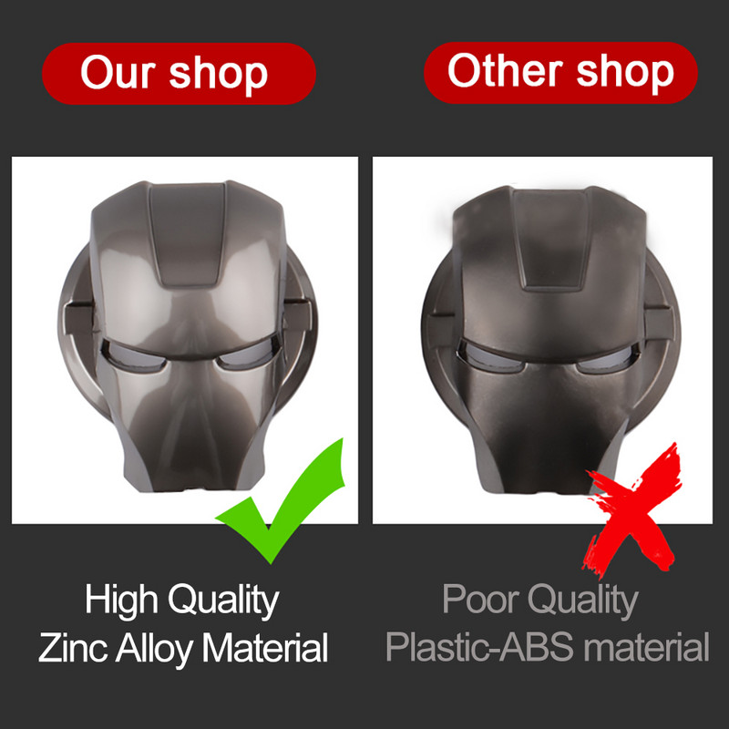 Marvel Iron Mani autotarvikud Sisustus Mootor Süüte Käivitus-Seiskamisnupp Kaitsekaane Dekoratsioonikleebis Auto Style