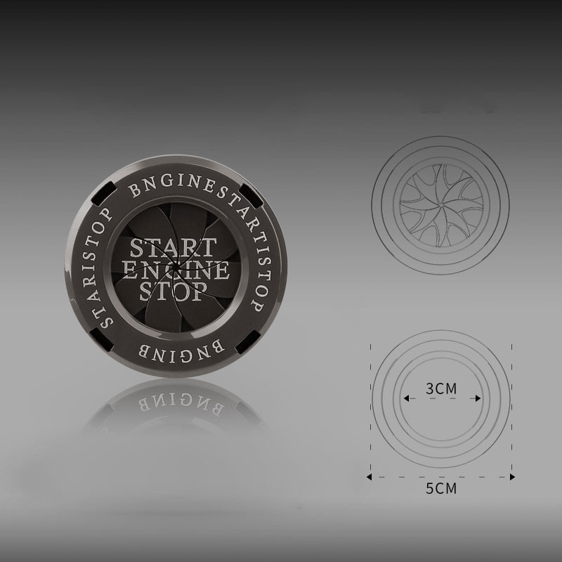 Auto mootori käivitamise seiskamislüliti nupu kate Pööratav kaitse Dekoratiivsed autotarvikud Surunupp Kleepuv kate sisemus