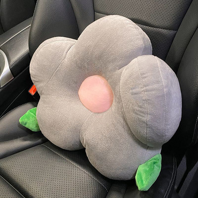 Pernă drăguță pentru gât pentru mașină, tetiera de desene animate, pernă de călătorie pentru talie lombară, scaun multifuncțional de pluș, suport lombar pentru spate, pentru mașină, biroul de acasă