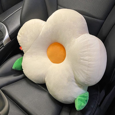 Pernă drăguță pentru gât pentru mașină, tetiera de desene animate, pernă de călătorie pentru talie lombară, scaun multifuncțional de pluș, suport lombar pentru spate, pentru mașină, biroul de acasă