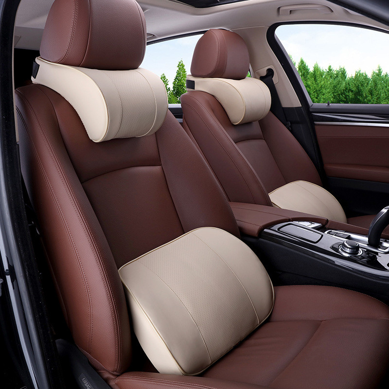 Automobilio galvos atramos pagalvės atramos Kelionės Universalios Minkštos Kaklo Pagalvės Pagalvėlės Oda Atminties putos Medvilnė Pagalvė Sėdynės atramos pagalvės