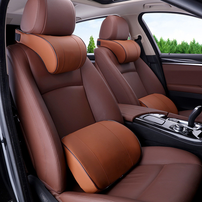 Automobilio galvos atramos pagalvės atramos Kelionės Universalios Minkštos Kaklo Pagalvės Pagalvėlės Oda Atminties putos Medvilnė Pagalvė Sėdynės atramos pagalvės
