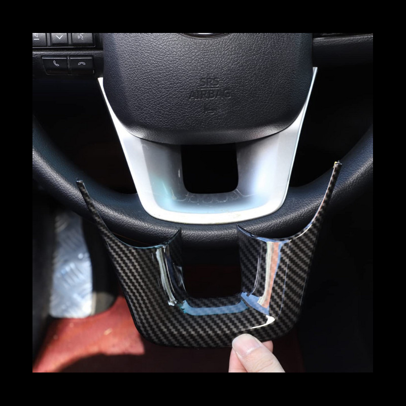 Acoperire pentru capacul volanului Toyota Fortuner 2016-2022 Accesorii de protecție pentru panoul volanului auto ABS Fibră de carbon