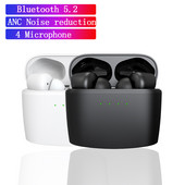 Ασύρματα ακουστικά Bluetooth 5.2 ANC Active Noise Cancelling TWS Earphones Deep Bass Earbuds 4-mic ENC Call for iPhone Android