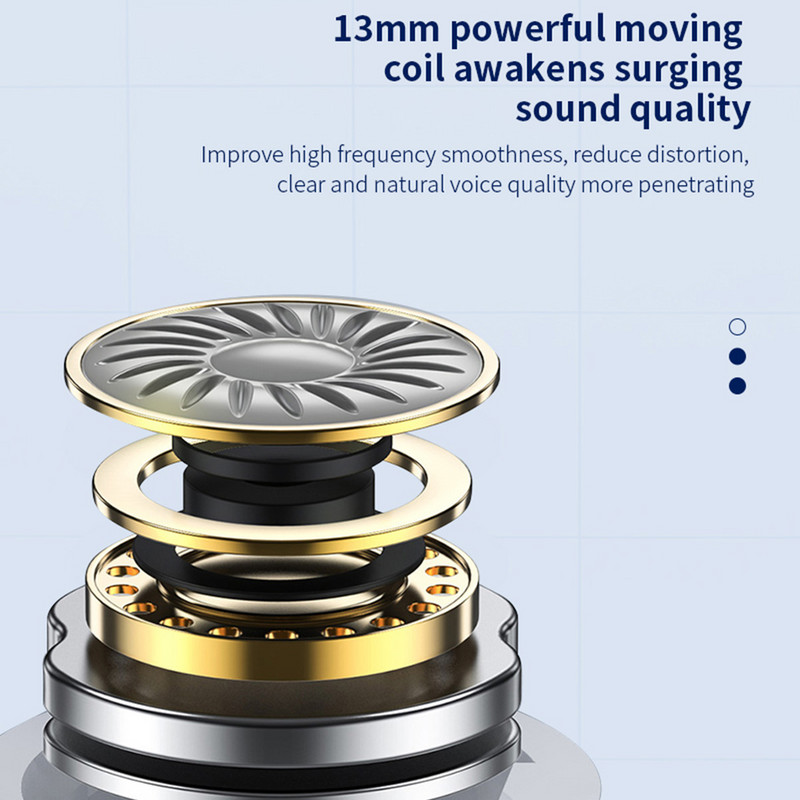 Căști fără fir Bluetooth 5.2 ANC Căști TWS cu anulare activă a zgomotului Căști cu bas profund Apel ENC cu 4 microfon pentru iPhone Android