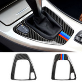 Fibră de carbon autovehicul transmisie interioară schimbător de viteze capac panou autocolante decorative pentru BMW E90 E92 E93 Seria 3 2005-2012