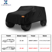 X Autohaux autóburkolat Jeep Wrangler JK 2 ajtós 2007-2017 JL 2 ajtós 4 ajtós 2018-2021 kültéri vízálló SUV teljes burkolat Jeephez
