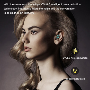 Ασύρματο ακουστικό TWS G28 Smart Three True Digital Display Τύπος διπλού βύσματος in-ear Low Delay 5.2 Ακουστικά Bluetooth