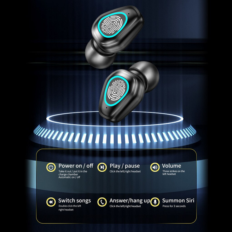 Ασύρματο ακουστικό TWS G28 Smart Three True Digital Display Τύπος διπλού βύσματος in-ear Low Delay 5.2 Ακουστικά Bluetooth