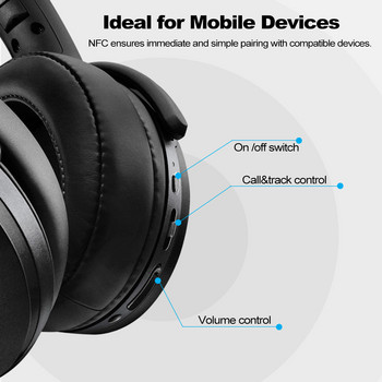 100% Original Sennheiser HD 4.40BT Ασύρματα ακουστικά Bluetooth Ακουστικά πάνω από το αυτί Ακουστικά ακύρωσης θορύβου πτυσσόμενα με μικρόφωνο