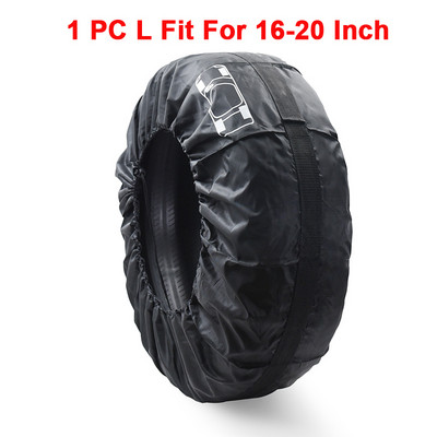 1/4 DB autógumi-takaró tok poliészter autókerék gumiabroncsok tárolótáskák járműgumi-tartozékok porálló védő burkolat