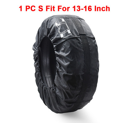 1/4 DB autógumi-takaró tok poliészter autókerék gumiabroncsok tárolótáskák járműgumi-tartozékok porálló védő burkolat