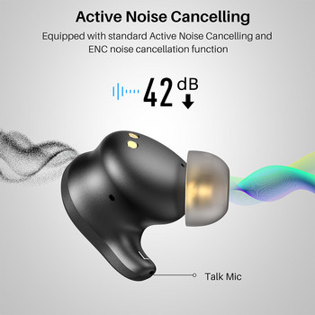 TOZO Golden X1 Безжични слушалки Bluetooth слушалки Поддържат Ldac HD Audio-декодиране, Origx Hi-Res Audio Активен шум