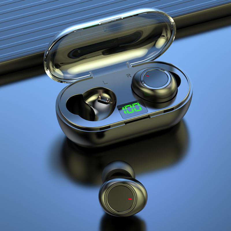 Y60 Digitalni zaslon bežične Bluetooth 5.3 slušalice Sportske slušalice osjetljive na dodir Glasovna kontrola Inteligentna redukcija buke Slušalice za uho