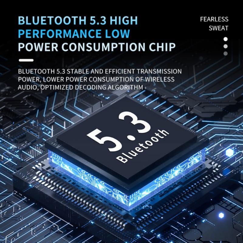 Y60 Digitalni zaslon bežične Bluetooth 5.3 slušalice Sportske slušalice osjetljive na dodir Glasovna kontrola Inteligentna redukcija buke Slušalice za uho