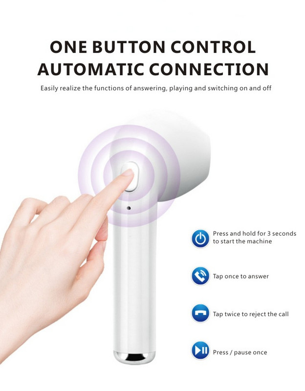 Jaunas TWS austiņas bezvadu Bluetooth 5.0 austiņas ūdensizturīgas sporta austiņas trokšņu samazināšanas austiņas ar mikrofonu