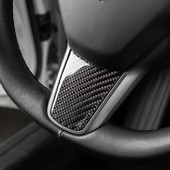 Pentru Tesla Model 3 Y 2021 Accesorii pentru interiorul mașinii Autocolante decorative pentru volan Trim din fibră de carbon