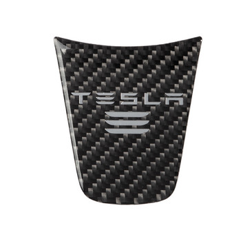 За Tesla Model 3 Y 2021 Автомобилни интериорни аксесоари Стикери за декорация на волана Тапицерия от въглеродни влакна
