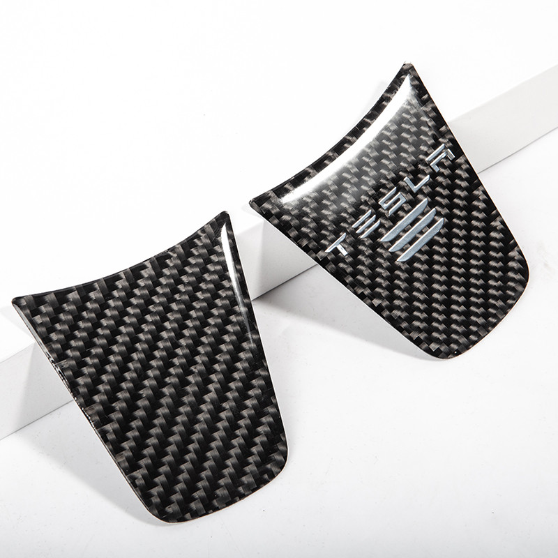 Pentru Tesla Model 3 Y 2021 Accesorii pentru interiorul mașinii Autocolante decorative pentru volan Trim din fibră de carbon