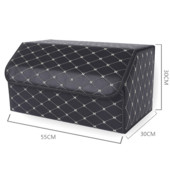 Automobilio bagažinės laikymo dėžutė su dangteliu Sulankstomas PU odinis krepšys didelės talpos laikymo dėžutė Automobilio bagažinės priedų laikiklis