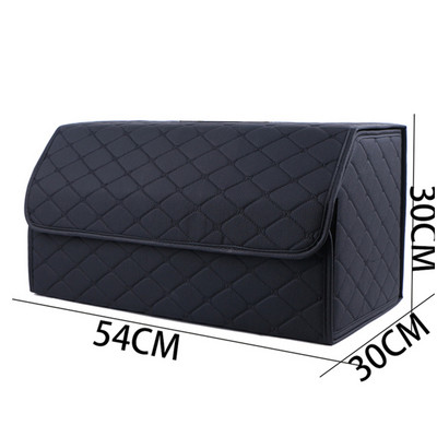 Automobilio bagažinės laikymo dėžutė su dangteliu Sulankstomas PU odinis krepšys didelės talpos laikymo dėžutė Automobilio bagažinės priedų laikiklis