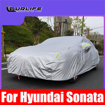 Водоустойчиво външно пълно покривало за кола Външни дъжд сняг ледоустойчиви калъфи за Hyundai Sonata DN8 10th 2020 2021 Аксесоари