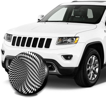Γεωμετρικό τετράγωνο ασπρόμαυρο κάλυμμα ανταλλακτικού ελαστικού Αδιάβροχο κάλυμμα ελαστικού με προστασία από τη σκόνη UV Sun Wheel Κατάλληλο για Jeep, Trailer, RV, SUV an