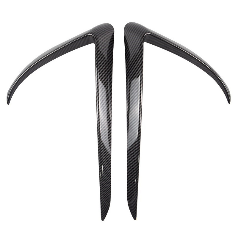 Decorație lamă față pentru Tesla Model 3 2021 Capac far de ceață Fibră de carbon mată ABS Negru Alb Accesorii auto Model3 Three