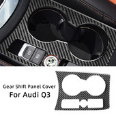 Autocolant din fibră de carbon Schimbator de viteze Capac panou suport pentru pahare de apă pentru Audi Q3 2013 -2018 Autocolant auto Accesorii de interior