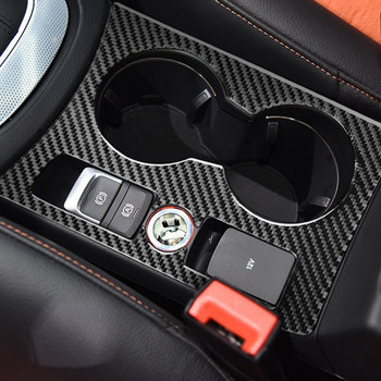 Стикер от въглеродни влакна, лост за превключване на предавките, държач за водна чаша, капак на панела за Audi Q3 2013 -2018 автомобилен стикер, интериорни аксесоари