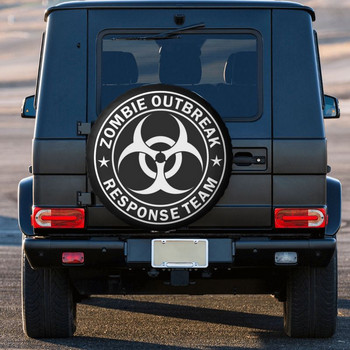 Zombie Outbreak Response Team Logo Κάλυμμα ανταλλακτικού τροχού για Jeep Mitsubishi Pajero 4WD RV Tire Protector 14\