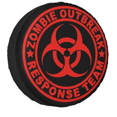 Zombie Outbreak Response Team logója a Jeep Mitsubishi Pajero 4WD RV Tire Protector pótkerék burkolata 14" 15" 16" 17" hüvelyk