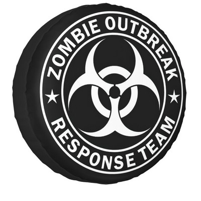 Zombie Outbreak Response Team logója a Jeep Mitsubishi Pajero 4WD RV Tire Protector pótkerék burkolata 14" 15" 16" 17" hüvelyk