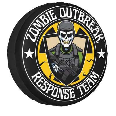 Zombie Outbreak Response Team logója a Jeep Mitsubishi Pajero 4WD RV Tire Protector pótkerék burkolata 14" 15" 16" 17" hüvelyk