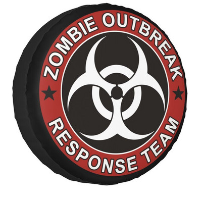 Zombie Outbreak Response Team logója a Jeep Mitsubishi Pajero 4WD RV Tire Protector pótkerék burkolata 14" 15" 16" 17" hüvelyk