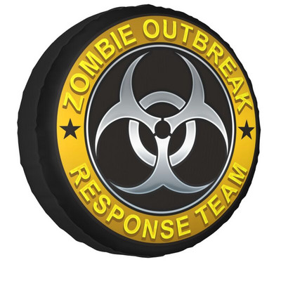 Zombie Outbreak Response Team logója a Jeep Mitsubishi Pajero 4WD RV Tire Protector pótkerék burkolata 14" 15" 16" 17" hüvelyk