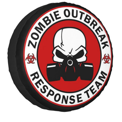 Zombie Outbreak Response Team logója a Jeep Mitsubishi Pajero 4WD RV Tire Protector pótkerék burkolata 14" 15" 16" 17" hüvelyk