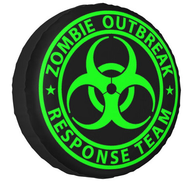 Zombie Outbreak Response Team logója a Jeep Mitsubishi Pajero 4WD RV Tire Protector pótkerék burkolata 14" 15" 16" 17" hüvelyk