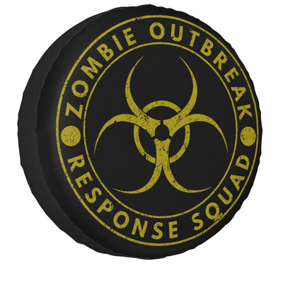 Zombie Outbreak Response Team logója a Jeep Mitsubishi Pajero 4WD RV Tire Protector pótkerék burkolata 14" 15" 16" 17" hüvelyk