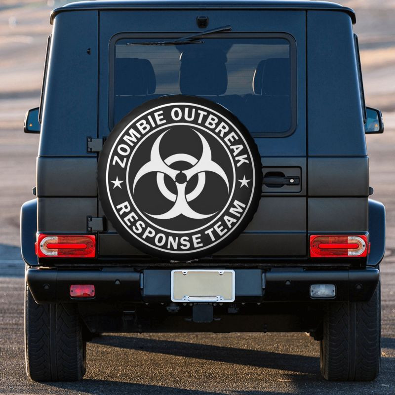 Zombie Outbreak Response Team logója a Jeep Mitsubishi Pajero 4WD RV Tire Protector pótkerék burkolata 14" 15" 16" 17" hüvelyk
